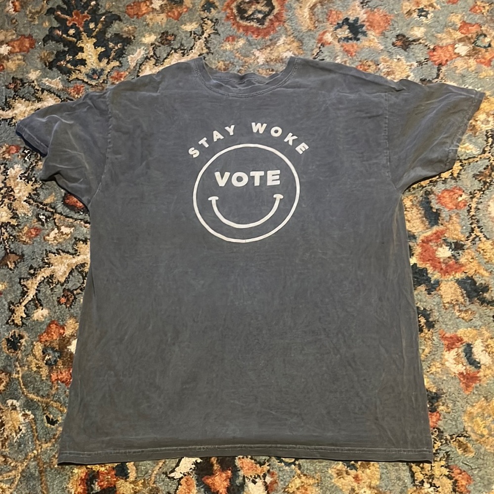 stay woke vote tee from pacsun